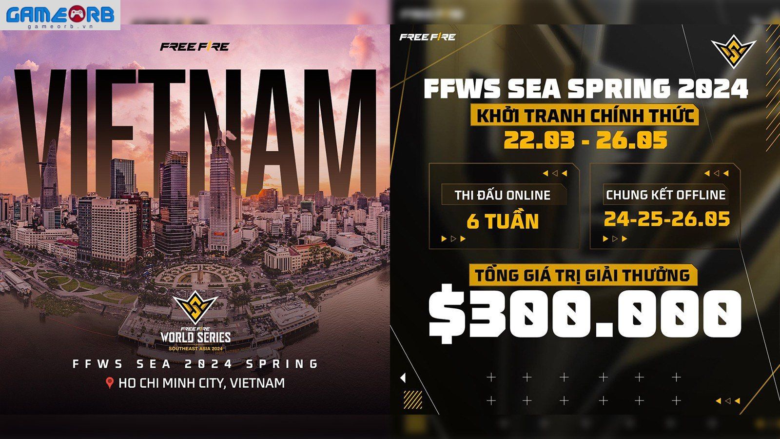 Giải đấu Free Fire World Series Sea Spring được tổ chức tại Việt Nam vào đầu năm 2024