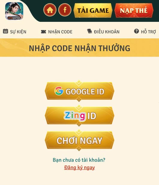 Bước 1: Truy cập vào Website trang nhập Code Kiếm Thế Origin https://event.vnggames.com/kto/code