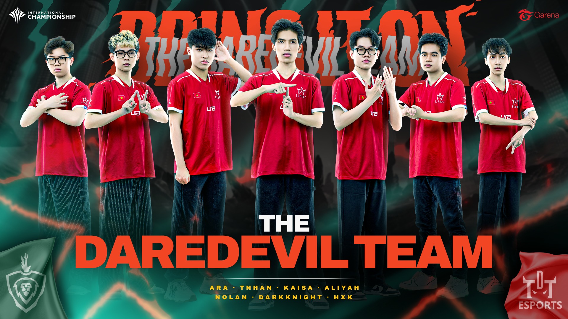 Đội hình chính thức của The DareDevil Team tại AIC 2024