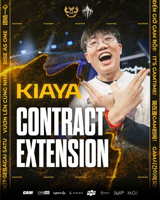 Kiaya chính thức gia hạn hợp đồng và tiếp tục gắn bó với đội tuyển GAM Esports