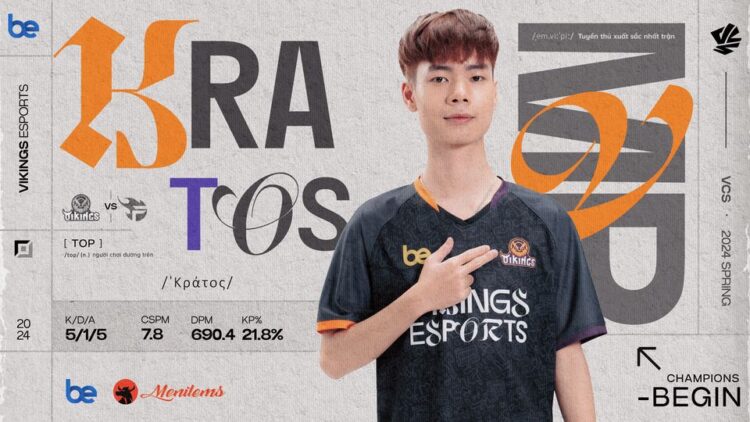 Kratos trở lại Vikings Esports với vai trò Đường Trên, sẵn sàng cho mùa giải LCP 2025