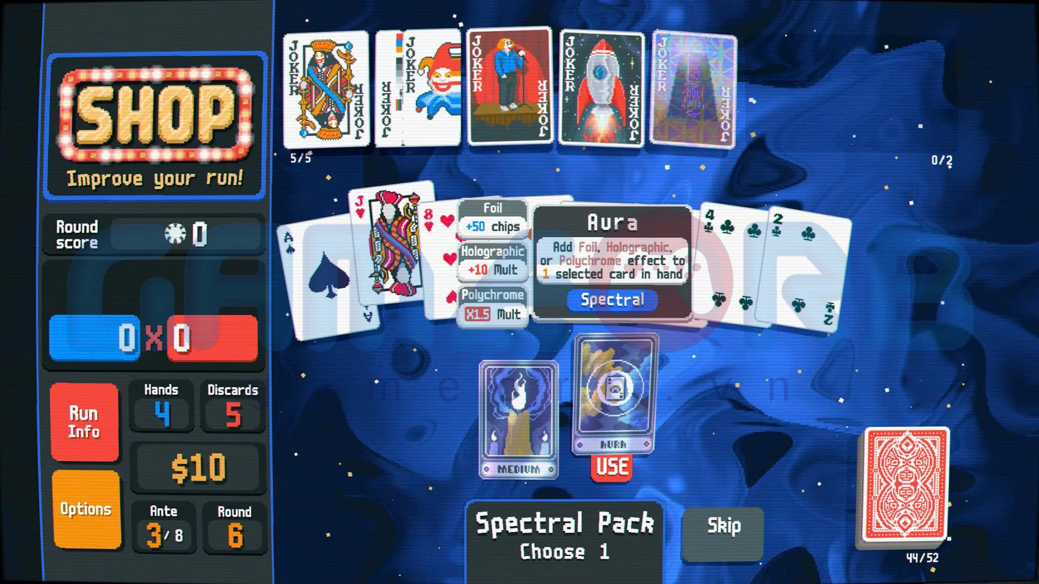 Spectral Cards là những lá bài vô cùng hiếm gặp trong Balatro