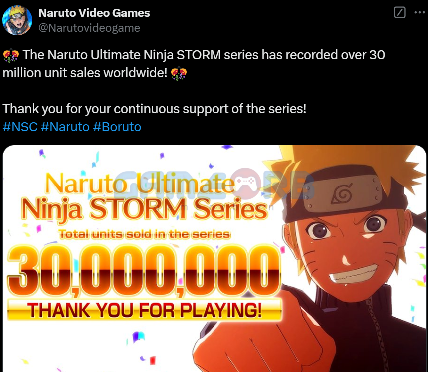 Series game Naruto: Ultimate Ninja Storm đạt 30 triệu bản bán ra, trở thành game anime bán chạy nhất thế giới