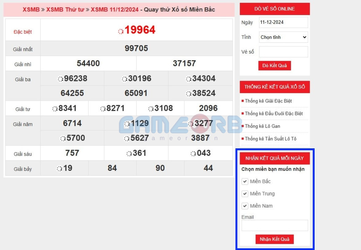 Một cách để người dùng theo dõi kết quả mà không cần phải truy cập trực tiếp vào trang web mỗi ngày