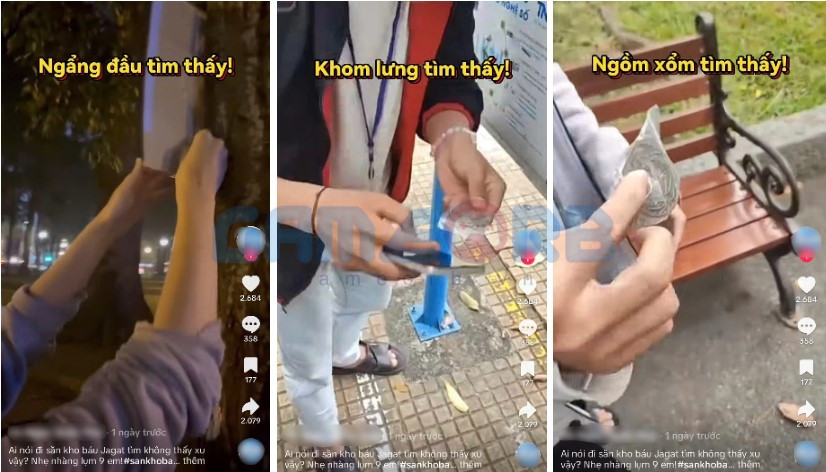 Trên Tiktok chai sẻ nhiều video xoay quanh trào lưu "Tìm kho báu Jagat"