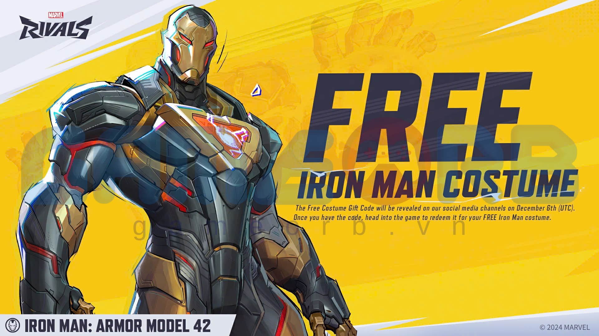 Marvel Rivals tặng skin Iron Man miễn phí cho tất cả người chơi nhân dịp ra mắt