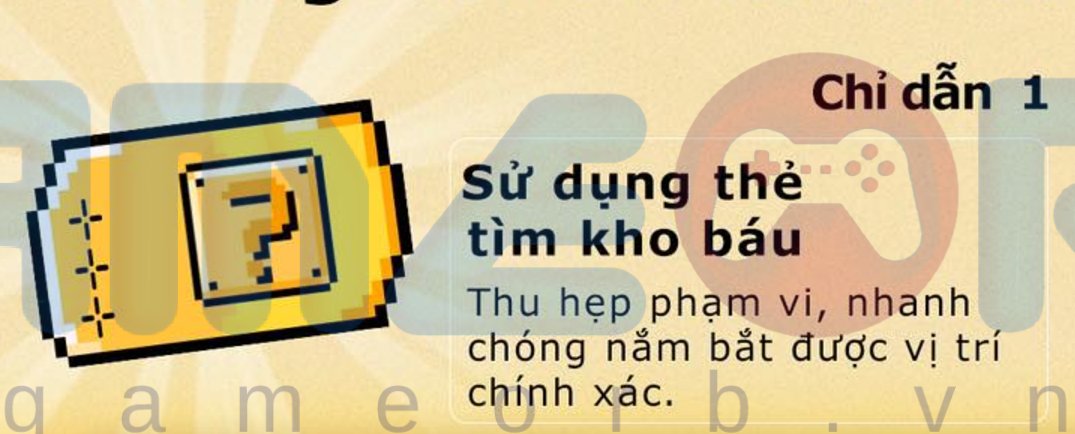 Sử dụng thẻ tìm kho báu