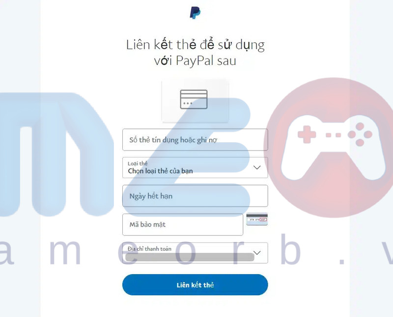 PayPal cho phép bạn liên kết tài khoản ngân hàng hoặc thẻ