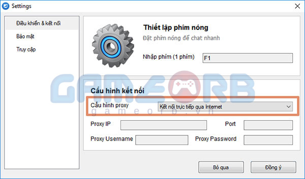 Cấu hình proxy sai