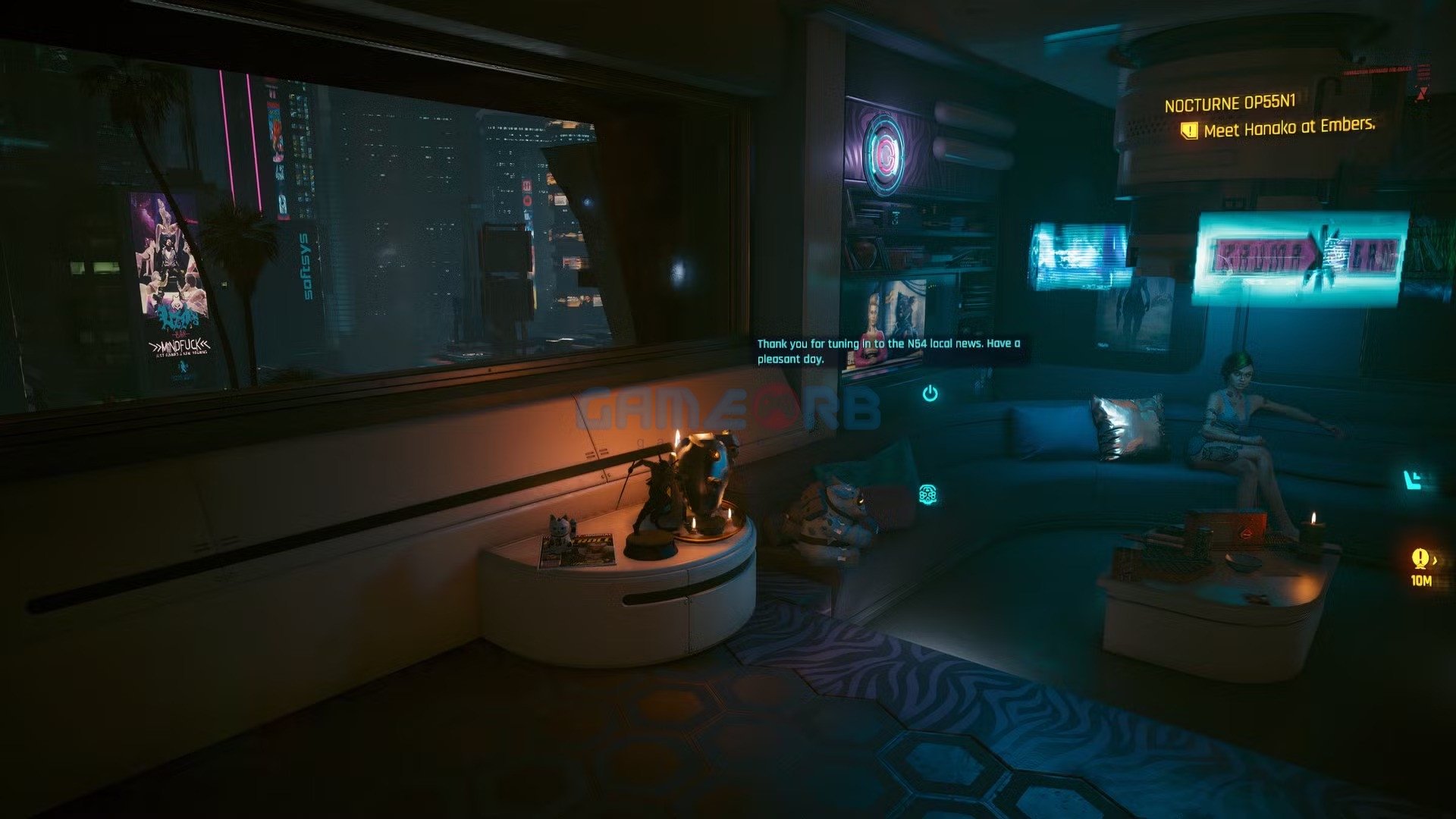 Căn hộ của V trong Cyberpunk 2077 không chỉ là nơi ở mà còn là không gian thể hiện hành trình của nhân vật thông qua các món đồ trang trí