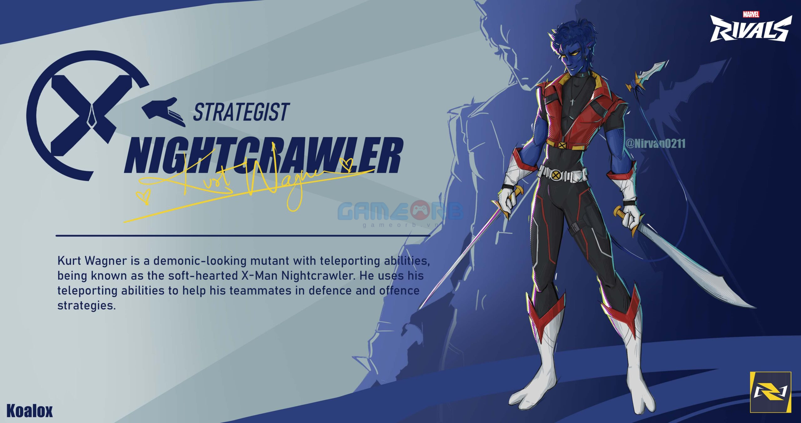 Nightcrawler có thể sẽ gia nhập đội hình Duelist với khả năng dịch chuyển tức thời