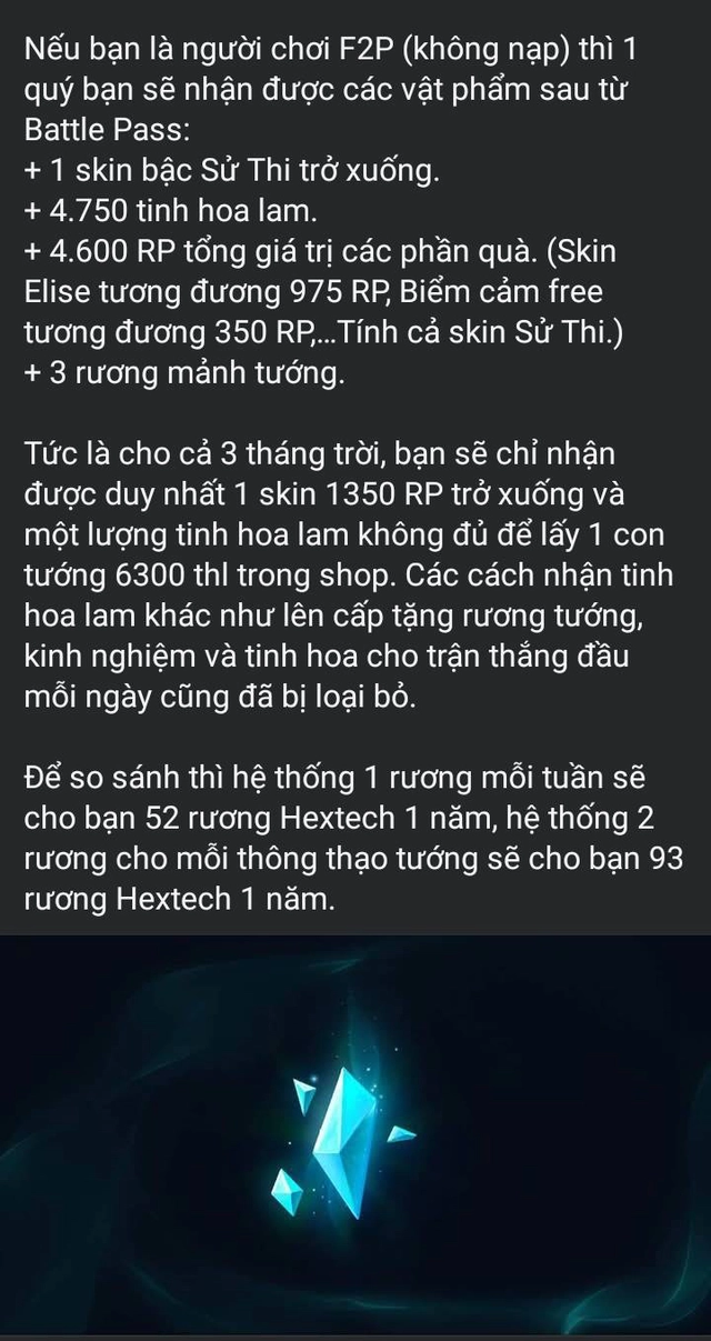 Các phúc lợi mà người chơi có thể nhận được nếu không nạp tiền