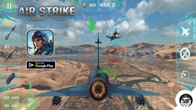 Lối chơi của Air Strike: War In The Skies tập trung vào việc điều khiển phi cơ trên bầu trời và chiến đấu với đủ loại kẻ thù