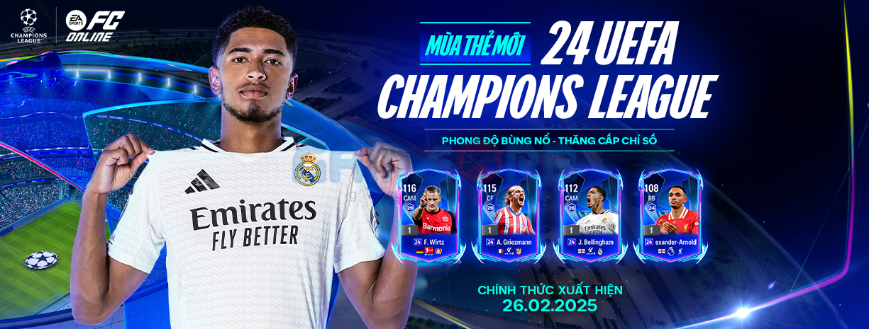 FC Online ra mắt mùa thẻ 24UCL với 24 đội