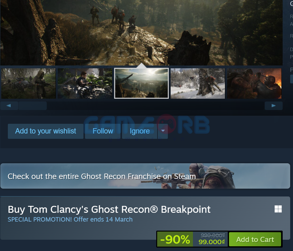 Ghost Recon Breakpoint giảm giá lên đến 90% trên Steam