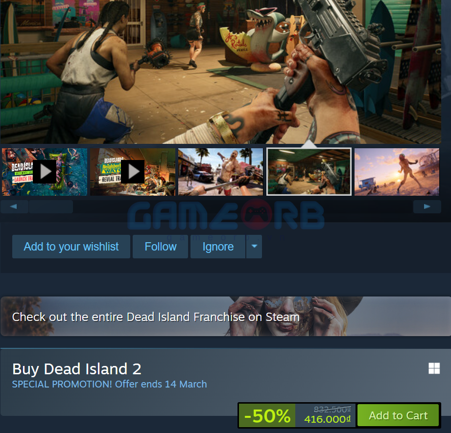 Dead Island 2 đang được giảm giá 50% trên Steam, chỉ còn khoảng 400.000 VNĐ